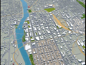 columbus city georgia usa 50km 3D Model