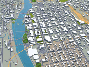 columbus city georgia usa 50km 3D Model