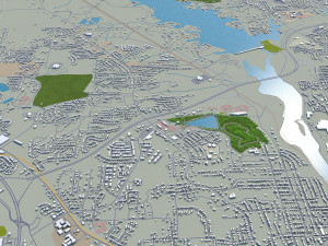 columbus city georgia usa 50km 3D Model