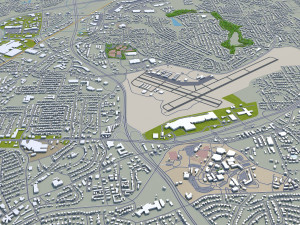 columbus city georgia usa 50km 3D Model