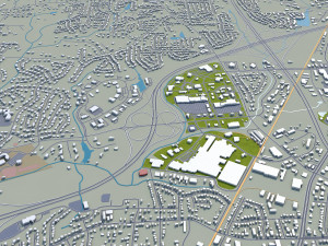 columbus city georgia usa 50km 3D Model