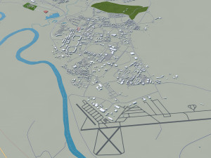 columbus city georgia usa 50km 3D Model