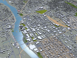 columbus city georgia usa 50km 3D Model
