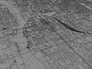columbus city georgia usa 50km 3D Model
