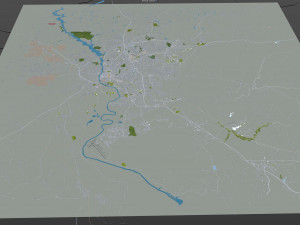 columbus city georgia usa 50km 3D Model
