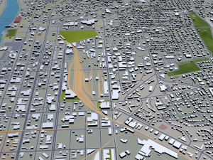 columbus city georgia usa 50km 3D Model
