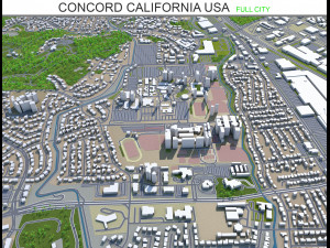 concord city california usa 20km 3D 模型
