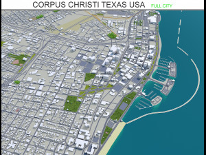 corpus christi city texas usa 80km Modello 3D