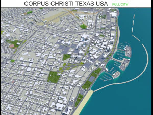 Fronleichnamsstadt, Texas, USA 80 km 3D Modell