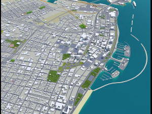 corpus christi city texas usa 80km 3D Model