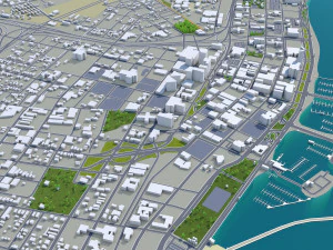 corpus christi city texas usa 80km 3D Model