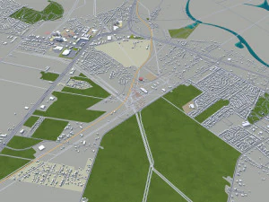 corpus christi city texas usa 80km 3D Model