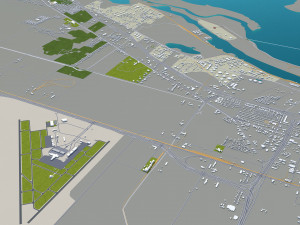 corpus christi city texas usa 80km Modelo 3D