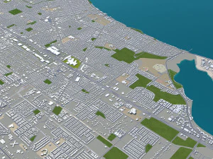 corpus christi city texas usa 80km 3D Model