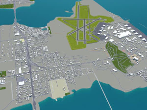 corpus christi city texas usa 80km 3D Model