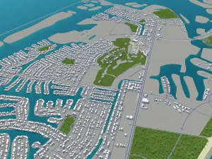corpus christi city texas usa 80km 3D Model