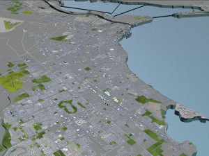 corpus christi city texas usa 80km 3D Model