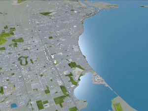 corpus christi city texas usa 80km 3D Model