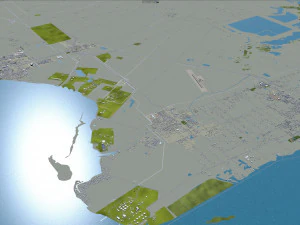 corpus christi city texas usa 80km 3D Model