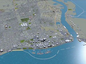 corpus christi city texas usa 80km 3D Model
