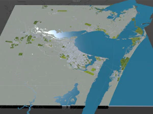 corpus christi city texas usa 80km 3D Model