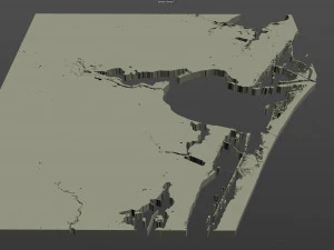 corpus christi city texas usa 80km 3D Model