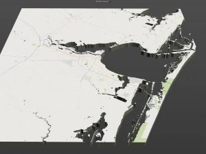 corpus christi city texas usa 80km 3D Model