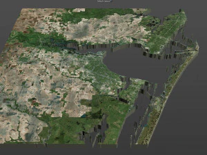 corpus christi city texas usa 80km 3D Model