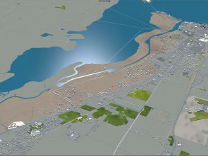 corpus christi city texas usa 80km 3D Model
