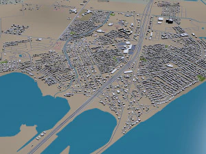 corpus christi city texas usa 80km 3D Model