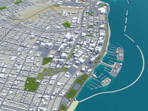 corpus christi city texas usa 80km Modelo 3D