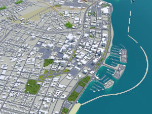 corpus christi city texas usa 80km 3D Model