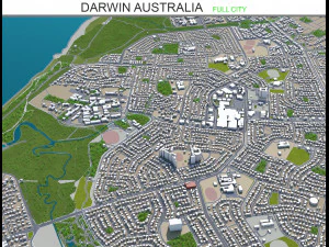 cidade de darwin austr&aacute;lia 20km Modelo 3D