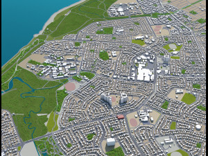 darwin city australia 20km 3D Model