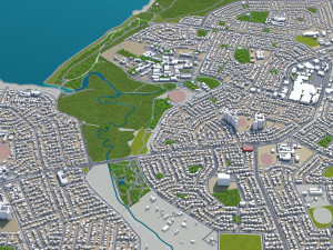 darwin city australia 20km 3D Model