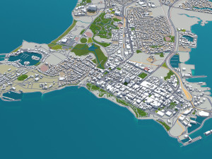 darwin city australia 20km 3D Model