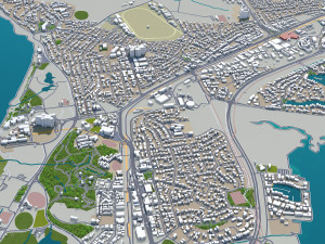 darwin city australia 20km 3D Model