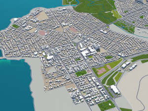 darwin city australia 20km 3D Model