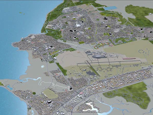 darwin city australia 20km 3D Model