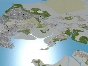 darwin city australia 20km 3D Model