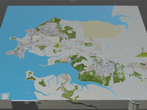 darwin city australia 20km 3D Model