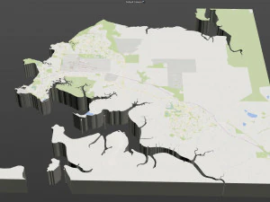 darwin city australia 20km 3D Model