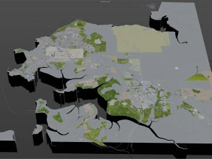 darwin city australia 20km 3D Model