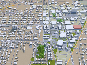 decatur illinois city usa 40km Modelo 3D