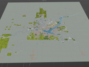 decatur illinois city usa 40km Modelo 3D