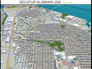 decatur city alabama usa 30km 3D Model