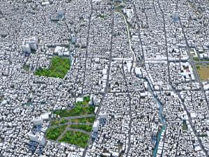 Denpasar city bali indonesia 30km 3D Model