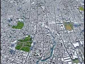 Denpasar city bali indonesia 30km Modelo 3D