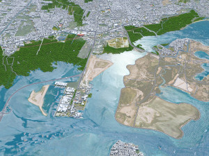 Denpasar city bali indonesia 30km Modelo 3D