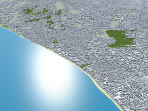 Denpasar city bali indonesia 30km Modelo 3D